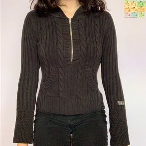vintage half zip up sweater